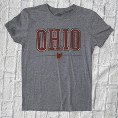 Leisure Lounge men S Crewneck short sleeve Ohio t-shirt grey