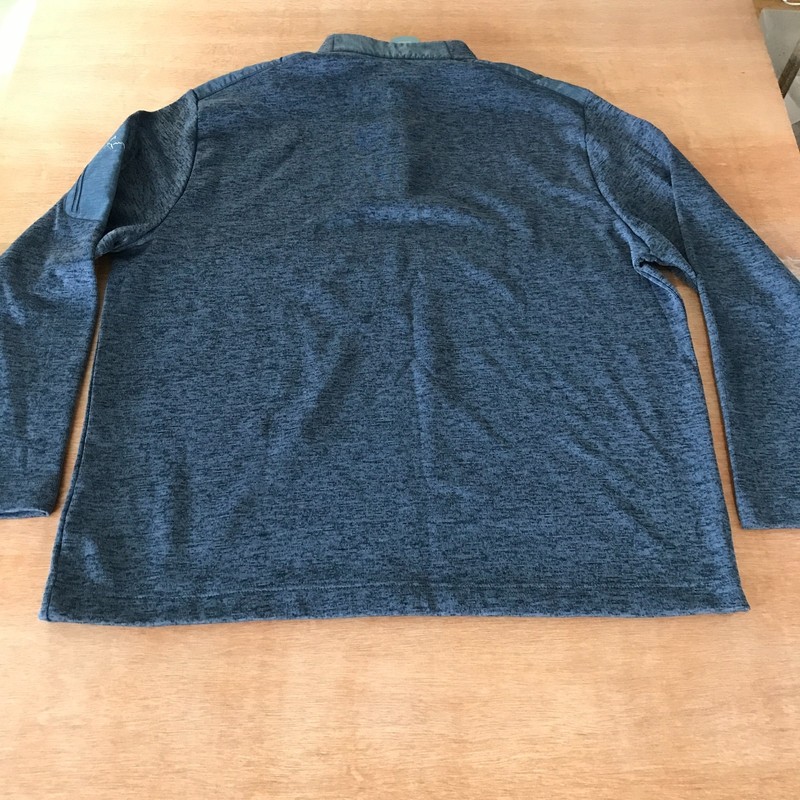 Greg Norman Play Drive Pullover Men XXL Blue 1/4 Button Up Zip Pocket Athleisure gallery