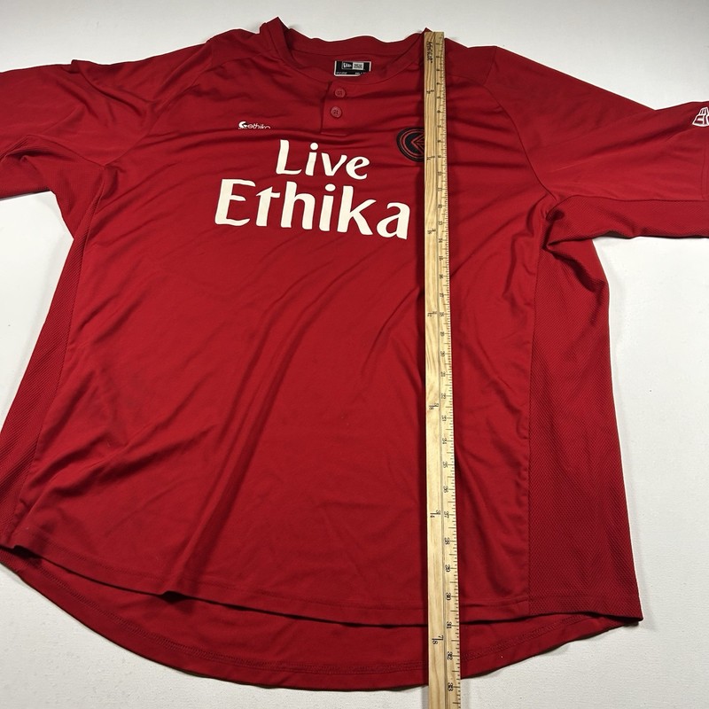 New Era x Live Ethika Soccer Jersey Shirt Men’s Size 3xl Red Short Sleeve gallery