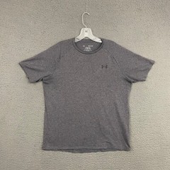 Under Armour T-Shirt Mens Medium Gray Tech Tee Activewear Workout Gym Dad Sports
