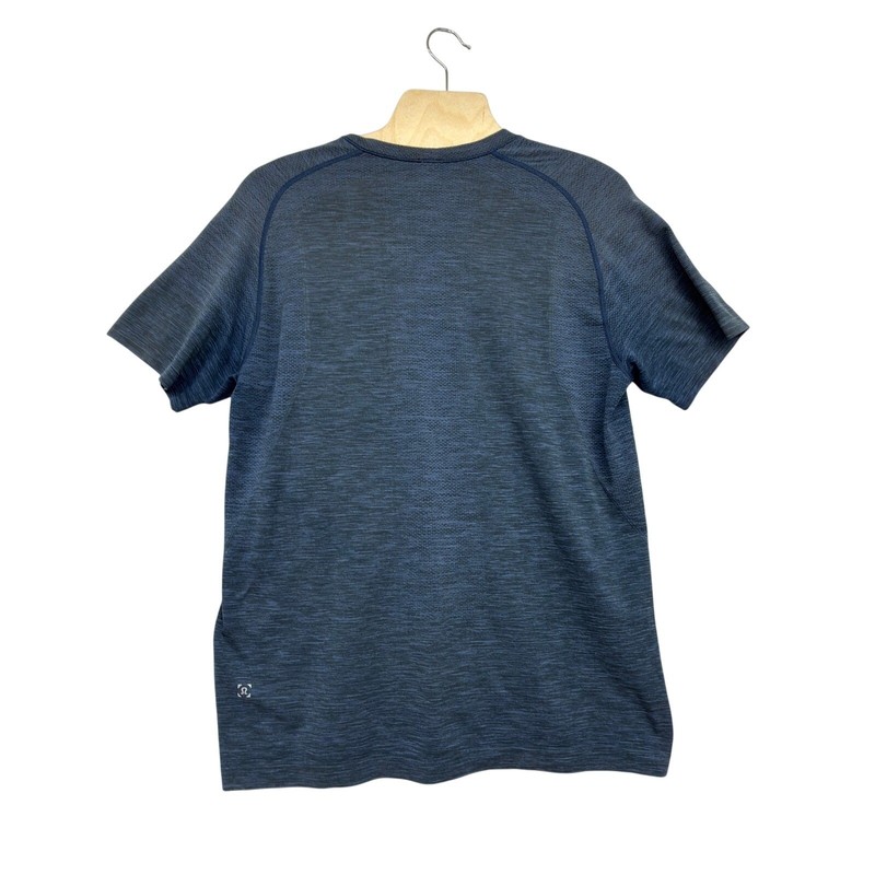 Lululemon Mens Short Sleeve Crew Neck T Shirt Athletic Performance Gray Blue L gallery