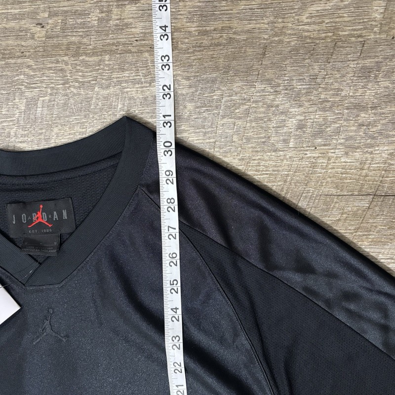 Air Jordan Football Jersey Men's M Black Satin Y2K NWT Embroidered 2021 RARE gallery