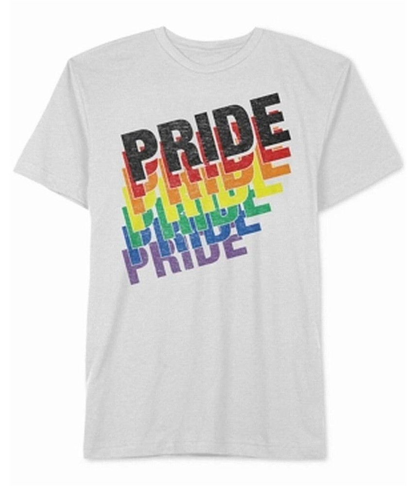 Jem Mens Pride Graphic T-Shirt, white, M