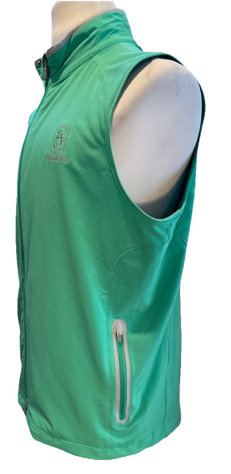 Peter Millar Performance Green TPC Craig Ranch Golf Full Zip Vest Size M. P19530 gallery