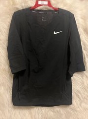 Nike Hot Baseball Jacket 3/4 Sleeve Team 897383-010 Black SIZE Small