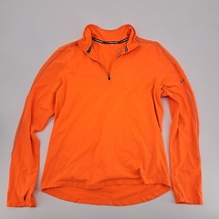 Nike Running Dri-FIT 1/4 Zip Pullover Mens M Poly Spandex Orange Thumbholes