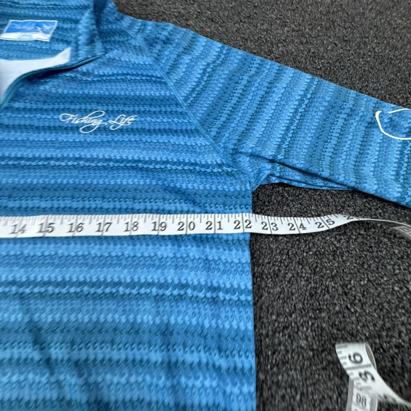 Fishing Life Pullover Mens Large Quarter Zip UPF 50+ Sun Protection Long Sleeve gallery