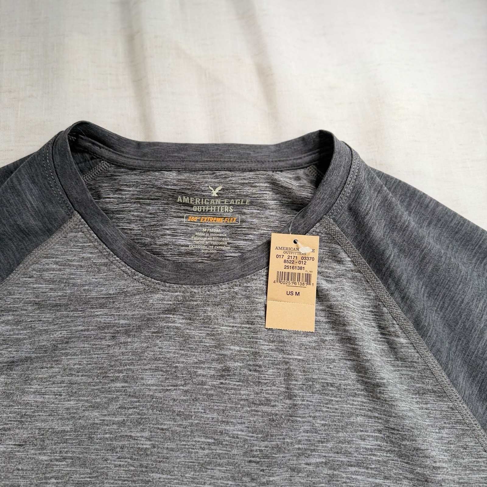 American Eagle Outfitters 360° Extreme Flex Gray Raglan Long Sleeve T-Shirt M gallery