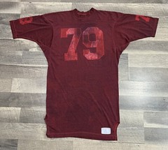 Russell Southern Mens 46 Vintage Maroon Double Number Football Jersey