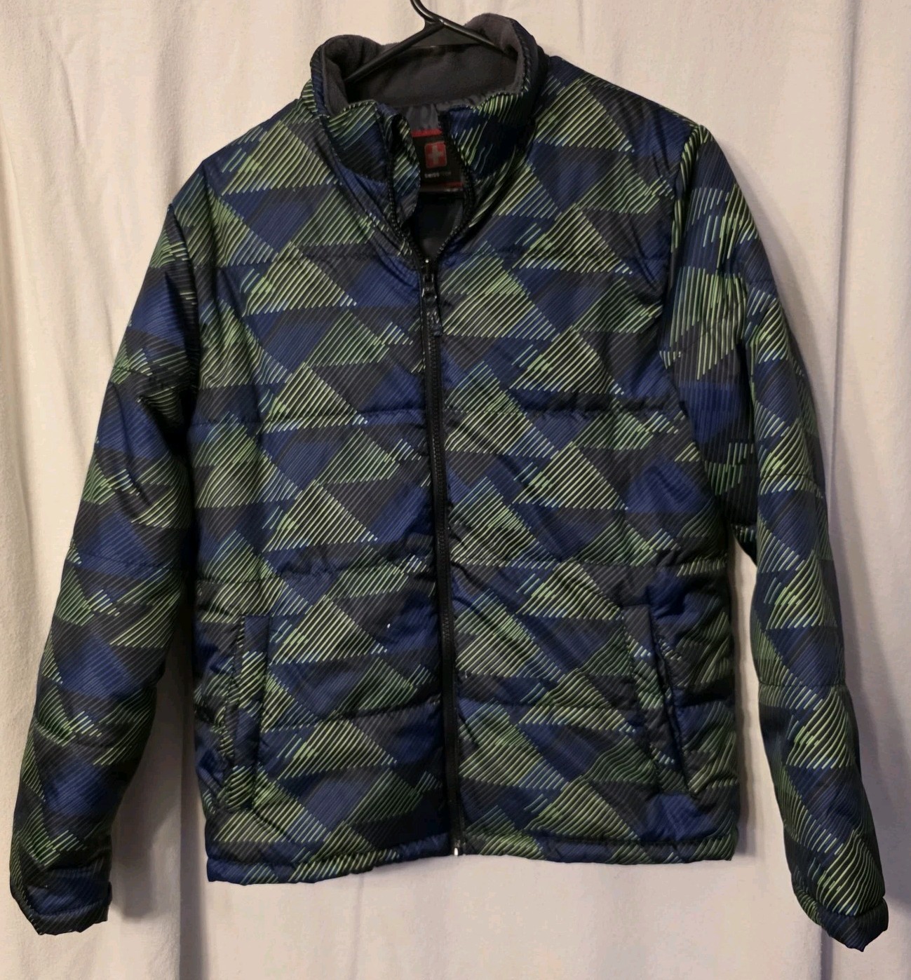 Swiss Tech Performance Gear Blue and Lime Striped Coat Boy's XXL 18 gallery