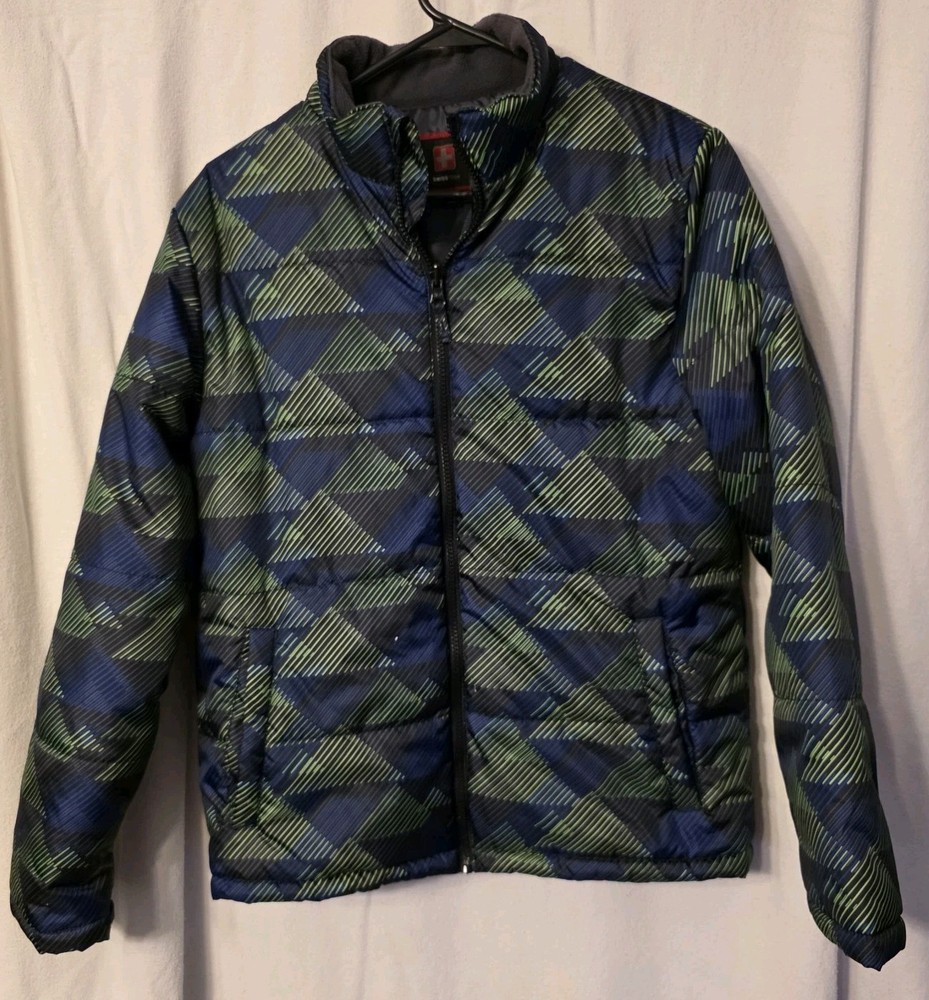 Swiss Tech Performance Gear Blue and Lime Striped Coat Boy's XXL 18