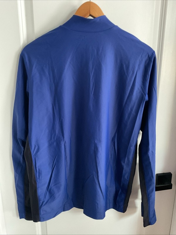 Lands' End - 1/4 Zip Mock Neck Pullover Shirt - Blue - Men’s Size Large gallery