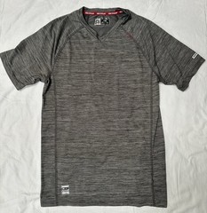 RBX X-TRAIN Men’s Fitted Gray Polyester Short Sleeve Raglan Active T-Shirt S