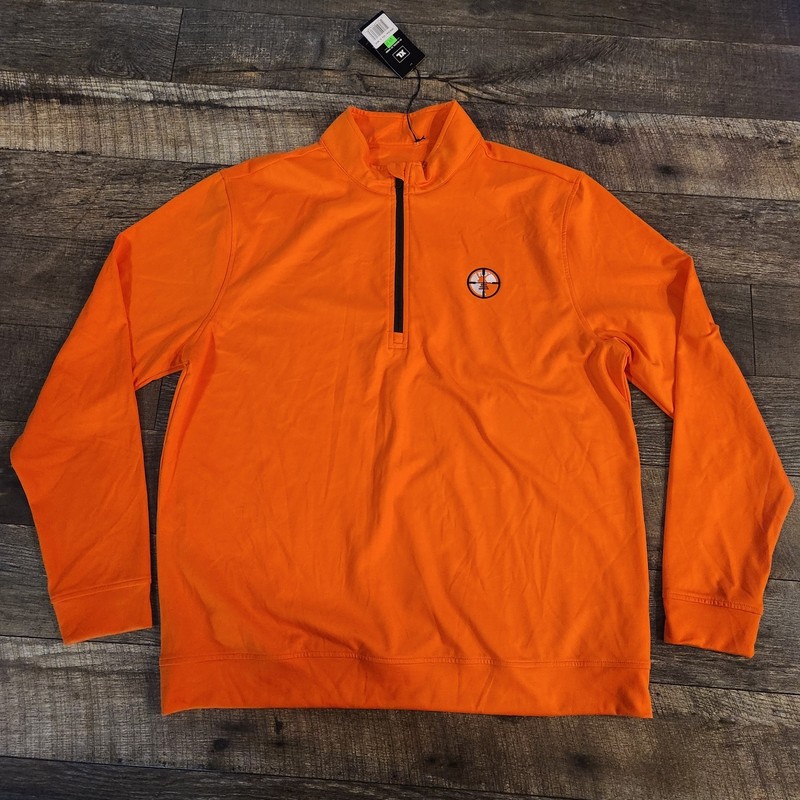 Waggle Golf 1/4 Zip Pullover Mens XL Orange Deer Hunting Performance New W/ Tags gallery