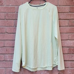 All In Motion Men’s Long Sleeve Shirt Size Large Light Yellow Activewear