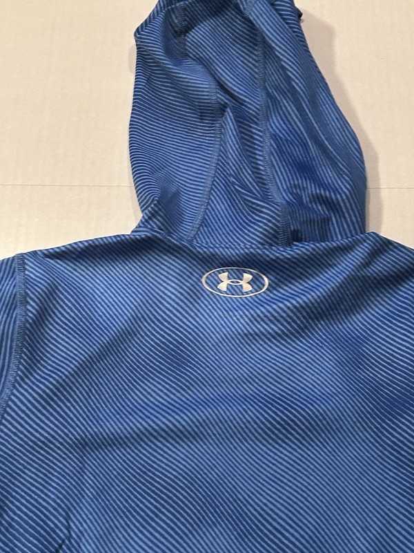 Under Armour Men's Large Compression BLUE ColdGear Infrared Hoodie NEW 1387387 gallery