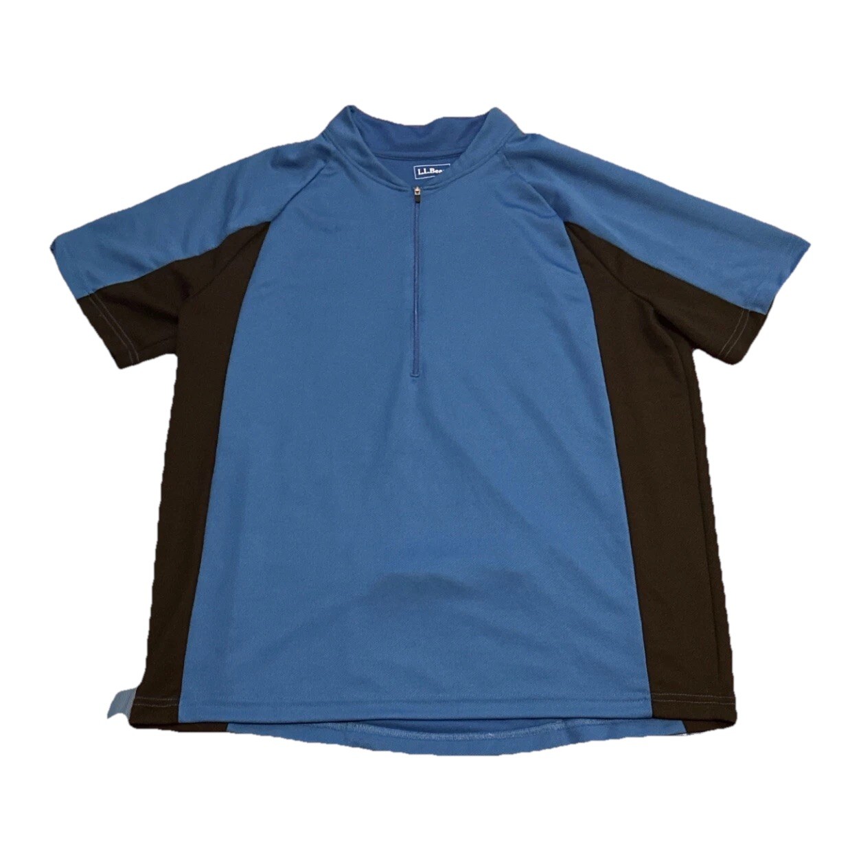 LL Bean Shirt Mens Extra Large Blue Quarter Zip Performance Outdoors Hiking gallery