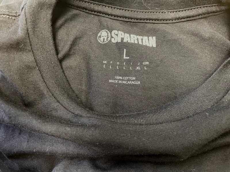 Spartan Mens Spartan Race Helmet Flag On Sleeve Shirt New S, M, L gallery