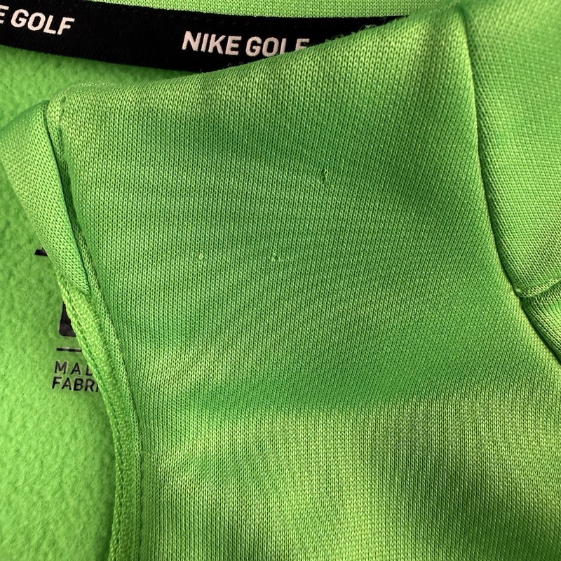 Nike Golf Dri-FIT Pullover Mens M 1/4 Zip Lime Neon Green Colorblock Sweatshirt gallery