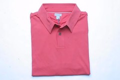 Ashworth Matte Interlock Solid Short Sleeve Polo Shirt (M) AE9812 Red