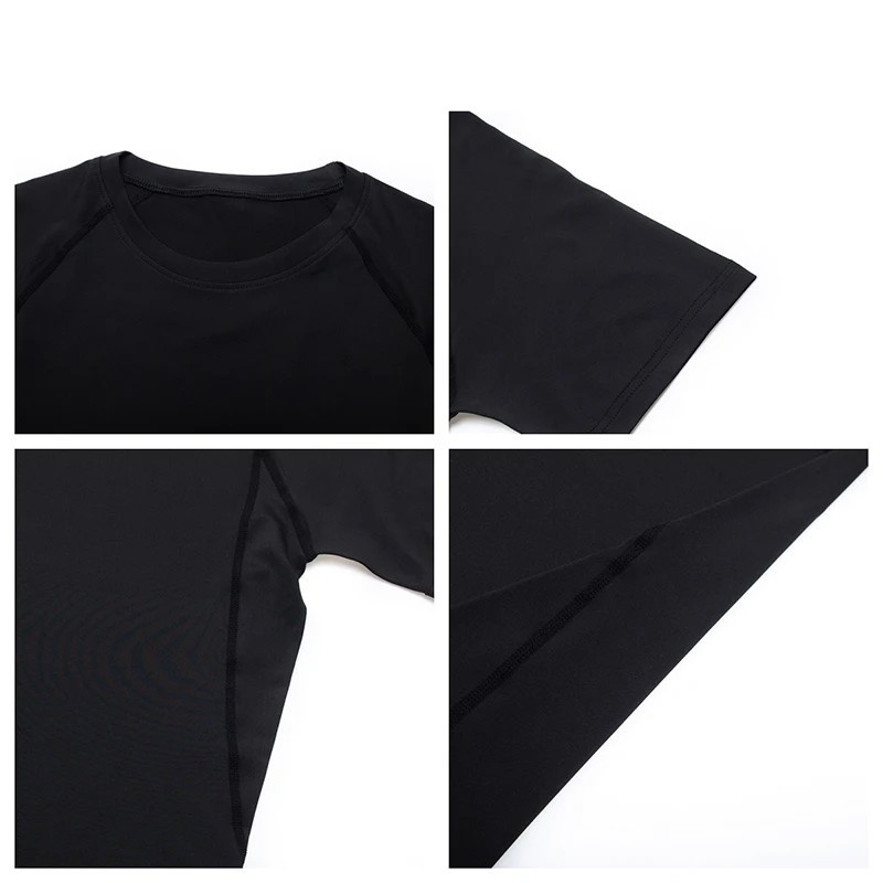 Men Compression Running T Shirt Fitness Tight Short Sleeve Tshirt Training gallery