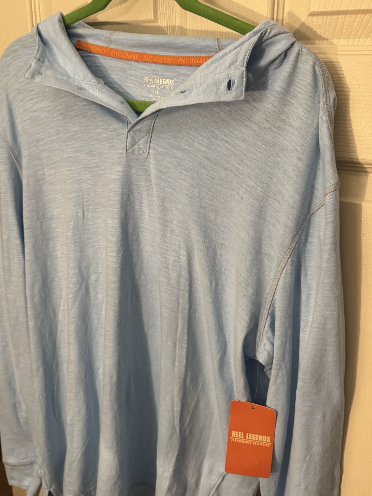 New Reel Legends Performance Outfitters Long Sleeve/Hood Clear Sky Men’s Large gallery
