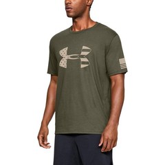 UNDER ARMOUR FREEDOM TONAL BIG FLAG LOGO TEE MEN’S S GREEN – 1333367