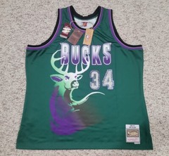 NBA Milwaukee Bucks Ray Allen Mitchell & Ness Jersey 75th Anniversary Size 3XL