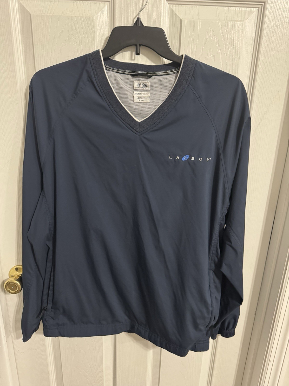Adidas Climate Proof Men’s Size Large Navy V-Neck Golf Pullover Employee Lazboy gallery