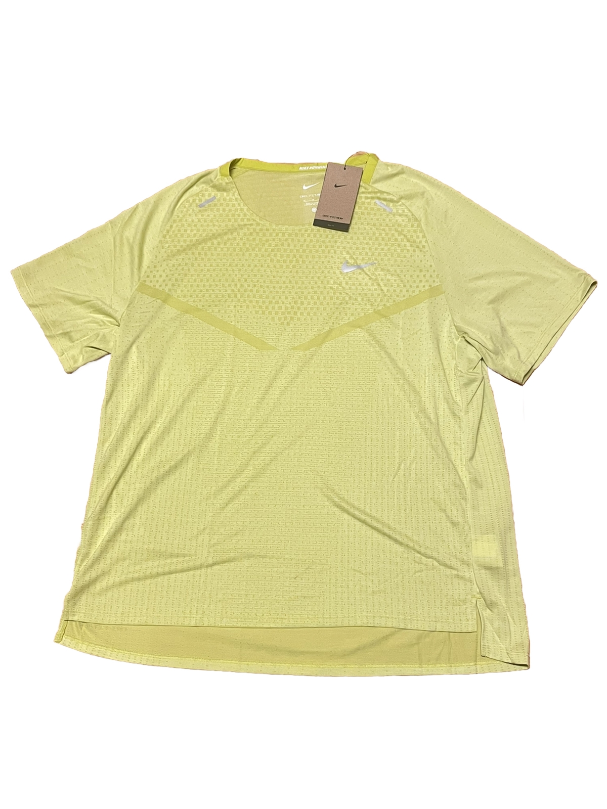 Nike Dri-FIT ADV Run Division Tech Knit Running Shirt Yellow DM4753-308 Sz Large gallery