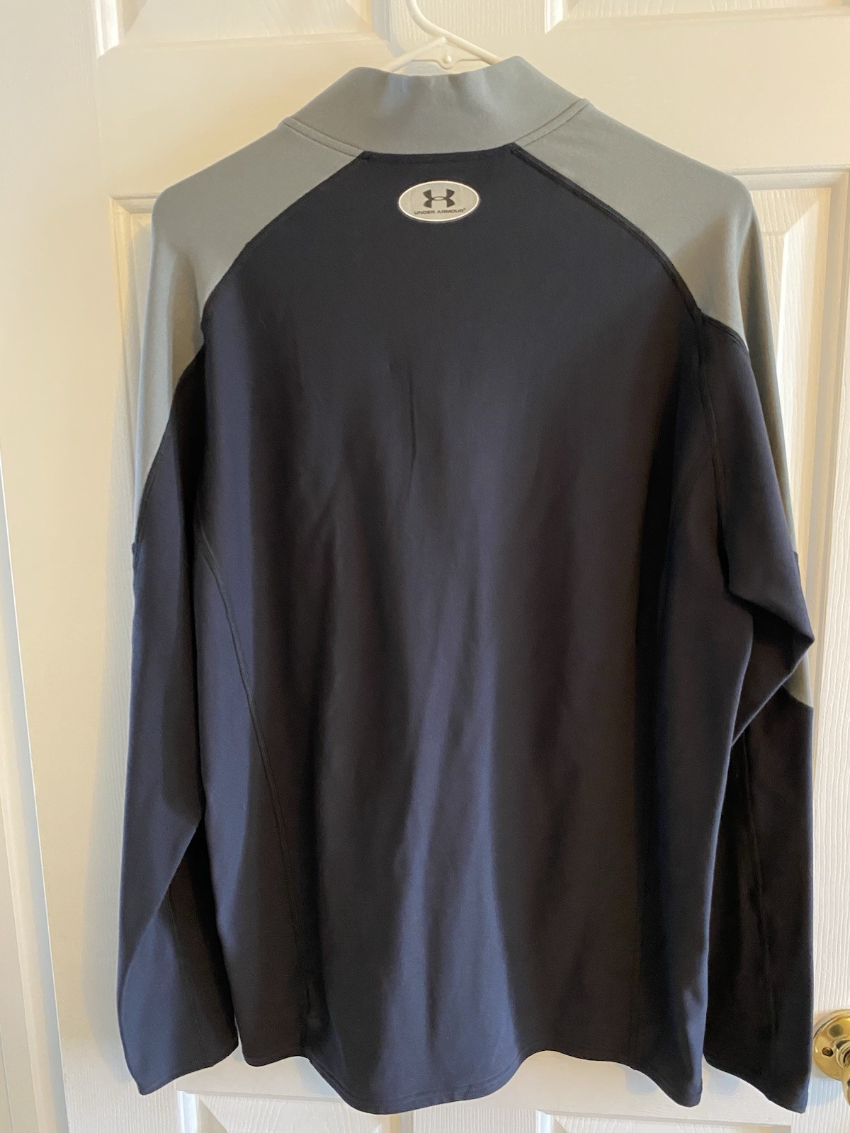 Under Armour Men's 2XL Blue 1/4 Zip Mock Neck Loose Polyester Logo Pullover gallery