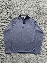 Peter Millar NWT Pullover Mens Medium Blue Stealth Performance 1/4 Zip Golf