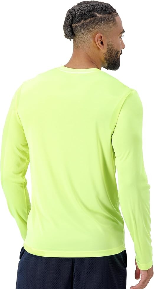 Hanes Sport Cool DRI Men's Performance Long Sleeve T-Shirt – Safety Green,XS-3XL gallery