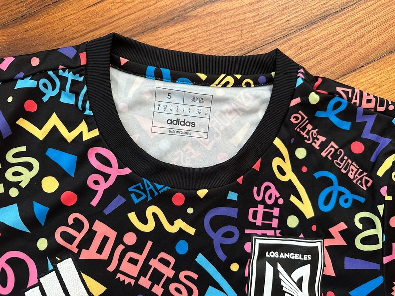2023 Adidas Los Angeles FC Hispanic Heritage Soccer Jersey Rockstar Shirt gallery