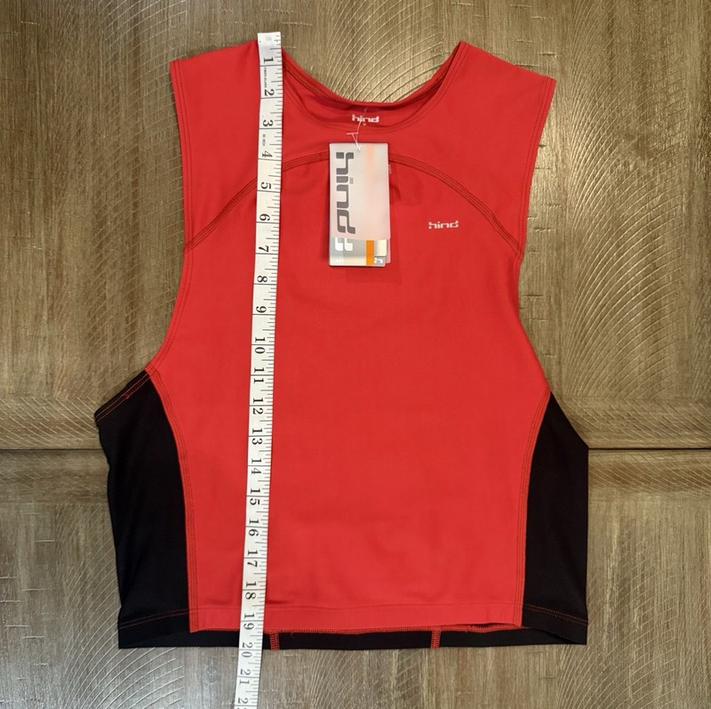 NWT HIND Red Black Athletic Performance Tank Top UV Protection Dry-Lete Men’s XL gallery