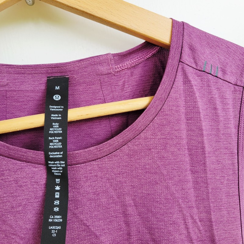 Lululmeon Fast Free Tank Top Heathered Vintage Plum Slim Fit Size Medium gallery