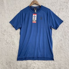 NEW Spyder Active Men’s M Blue Short Sleeve Performance T-Shirt Polyester G53