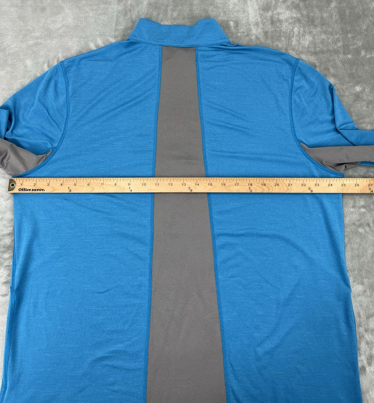 The North Face Pullover Shirt Men Blue 1/4 Zipper Flash Dry Stretch Lightweight gallery