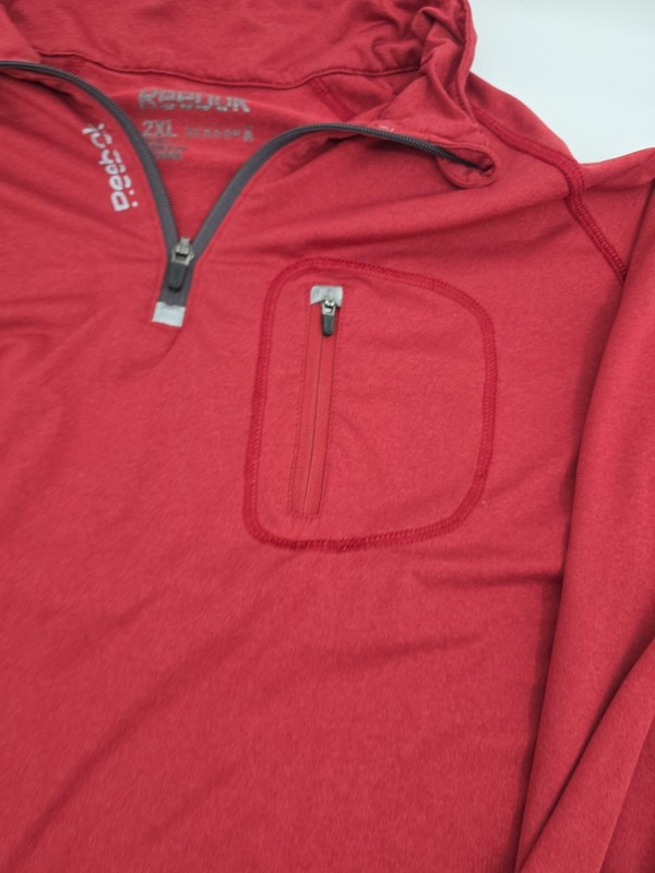 Reebok Running Athletic Top Mens Large Thumbholes Reflective Stretch Long Sleeve gallery