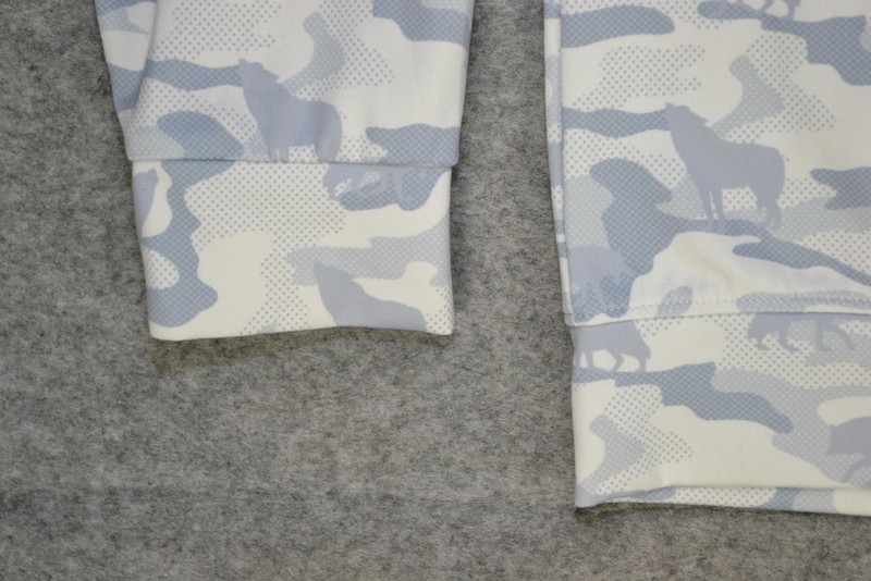 Waggle Pullover Mens Large White Gray Camo Quarter Zip Golf Mock Neck Stretch gallery