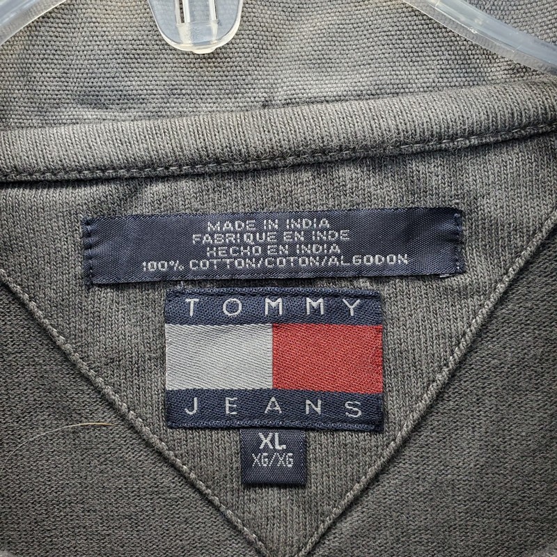 Tommy Hilfiger 1/4 Zip Pullover Mens XL Gray Authentic Fit Long Sleeve Pullover gallery