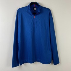 FootJoy Performance Zip Pullover Mens M Blue TPC Scottsdale Golf Stretch