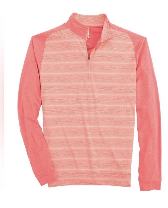 Johnnie-O Men's Bert Performance 1/4 Zip Golf Pullover Long Sleeve XXL Red Taffy gallery
