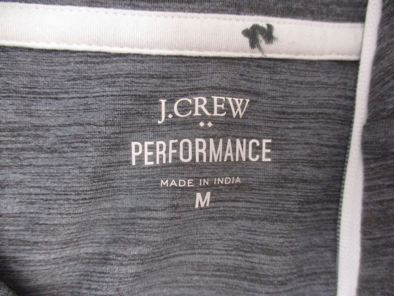 J. Crew Performance Size M Mens 1/4 Zip Gray Long Sleeve Workout Pullover 344 gallery