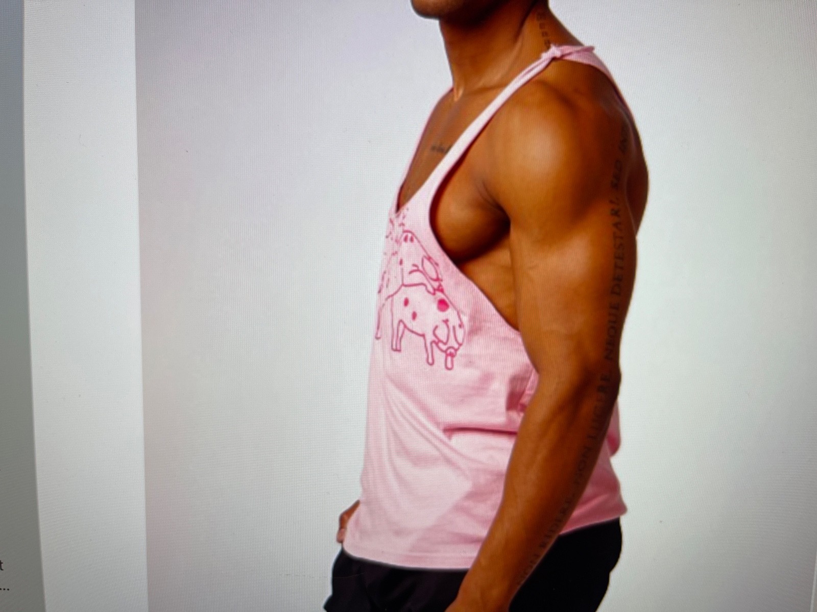 VINTAGE/NWT NASTY PIG... HUMPING PIGS... SKANK TANK TOP PINK /SMALL gallery