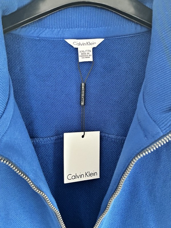 Calvin Klein Men's Performance, Quarter Zip, XXL Blue NWT gallery
