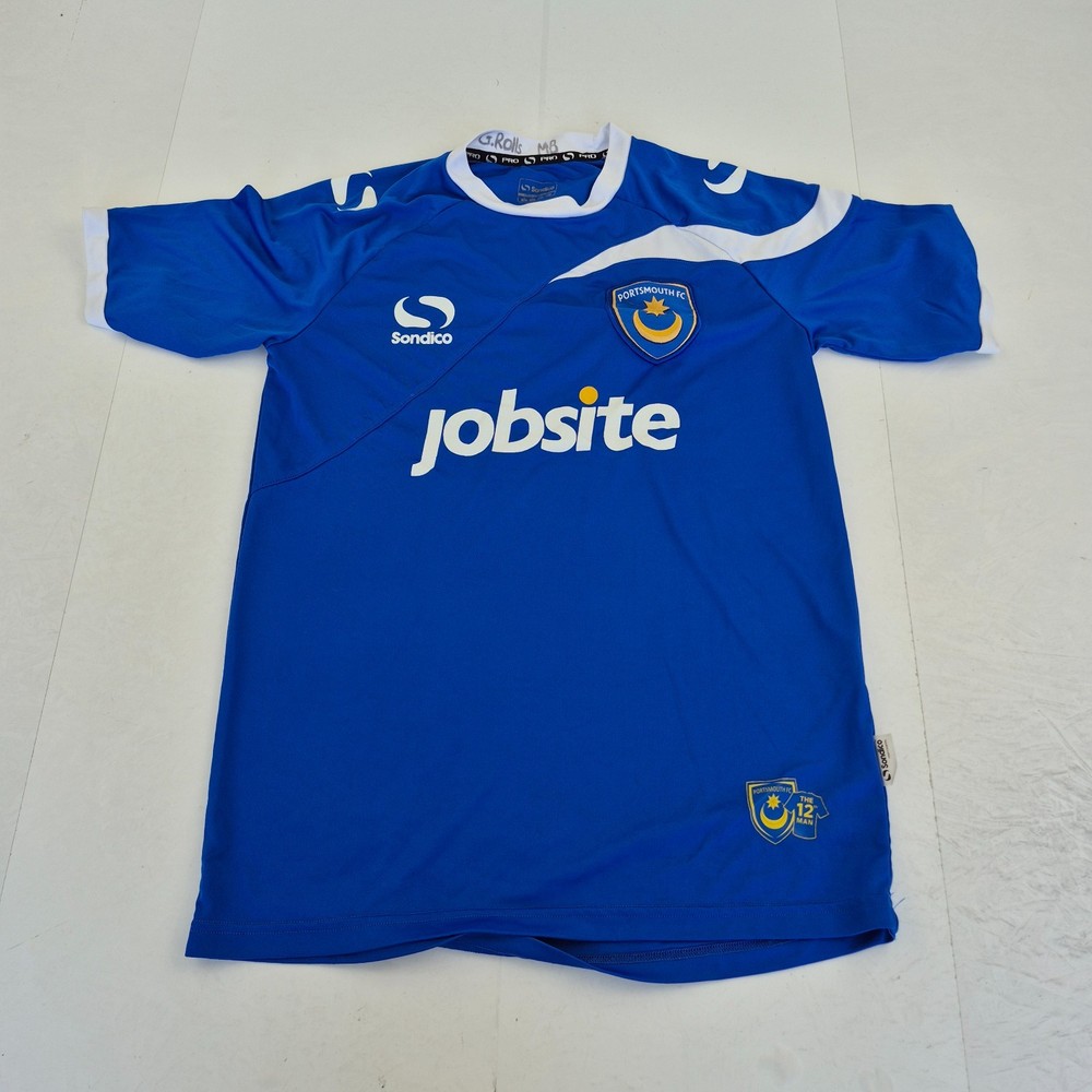 PORTSMOUTH FC Shirt Small Blue Mens Football SONDICO Home 2013-14