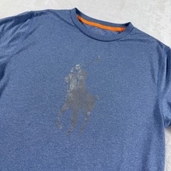 Polo Ralph Lauren Mens Big Pony Performance T-Shirt Blue Heather Large Graphic L