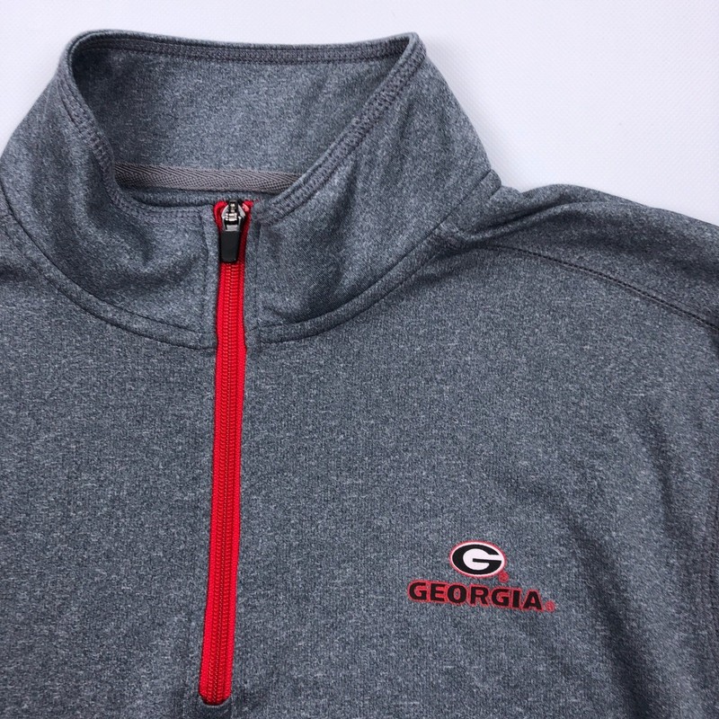 Champion Georgia Bulldogs Mens Large 1/4 Zip Pullover Gray Heather Performance gallery
