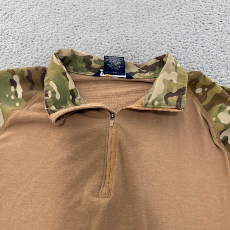 5.11 Tactical Rapid Assault Combat Shirt Mens Large Tan Multicam Camo 1/4 Zip gallery